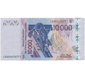 10000 франков 2012 года Западно-Африканский валютный союз — литера S (Гвинея-Бисау) — Фото №1