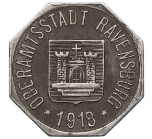 50 пфеннигов 1918 года Германия — город Равенсбург (Нотгельд) — Фото №1