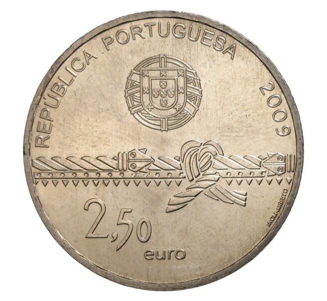 2.5 евро 2009 года Португалия «ЮНЕСКО — Белемская башня» (Артикул M2-6806)