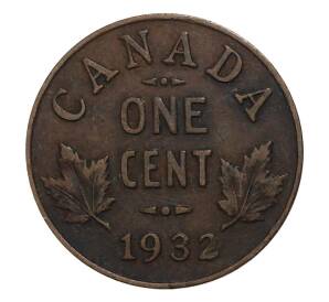 1 цент 1932 года Канада — Фото №1