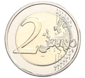 2 евро 2024 года Эстония «Василек — национальный цветок Эстонии»
