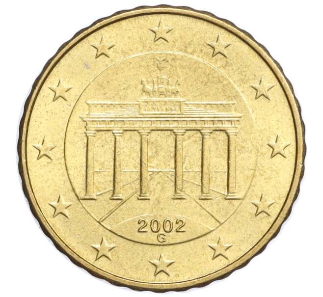 Монета 10 евроцентов 2002 года G Германия (Артикул: T11-06650) — Фото №1
