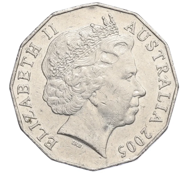 Монета 50 центов 2005 года Австралия «60 лет со дня окончания Второй Мировой войны» (Артикул K1-5182)
