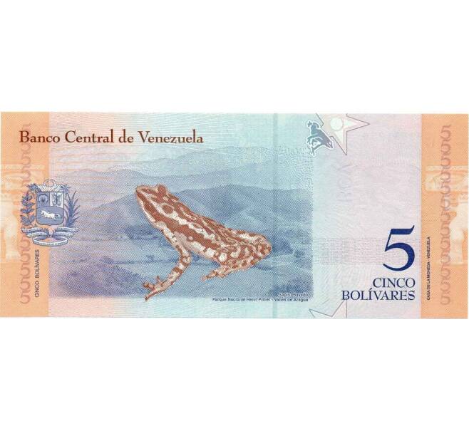 Банкнота 5 боливаров 2018 года Венесуэла (Артикул K12-10022)