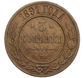 3 копейки 1891 года СПБ — Фото №1