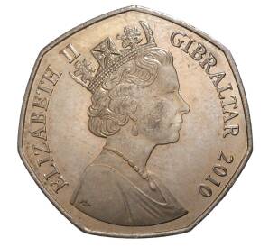 50 пенсов 2010 года Гибралтар — Фото №2