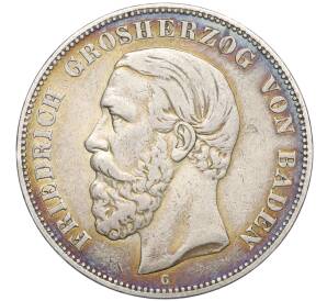 5 марок 1876 года G Германия (Баден) — Фото №1