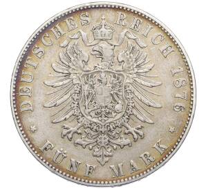 5 марок 1876 года G Германия (Баден) — Фото №2