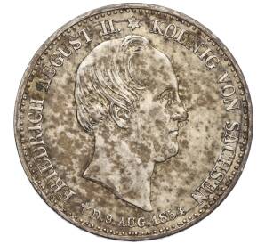 1/3 талера 1854 года Саксония «Смерть Короля Фридриха Августа II»