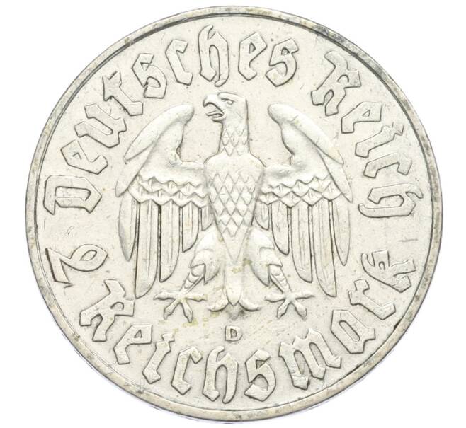 Монета 2 рейхсмарки 1933 года D Германия «450 лет со дня рождения Мартина Лютера» (Артикул M2-73954)