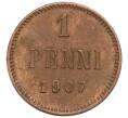 Монета 1 пенни 1907 года Русская Финляндия (Артикул: M1-59228) — Фото №1