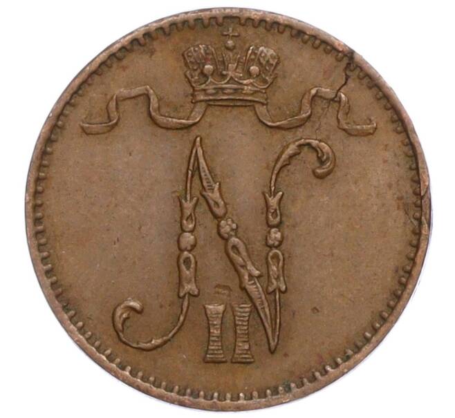 Монета 1 пенни 1907 года Русская Финляндия (Артикул M1-59230)