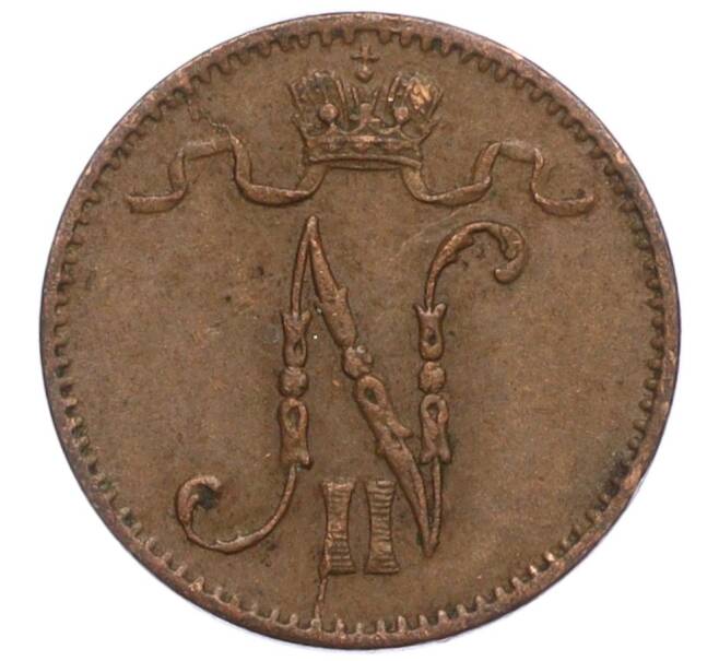 Монета 1 пенни 1907 года Русская Финляндия (Артикул M1-59231)