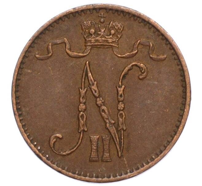 Монета 1 пенни 1908 года Русская Финляндия (Артикул M1-59234)