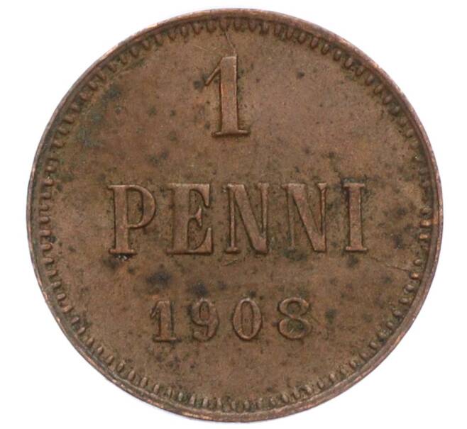 Монета 1 пенни 1908 года Русская Финляндия (Артикул M1-59235)