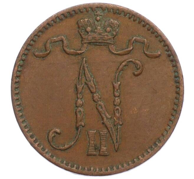 Монета 1 пенни 1908 года Русская Финляндия (Артикул M1-59239)