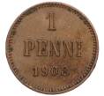 Монета 1 пенни 1908 года Русская Финляндия (Артикул M1-59241)