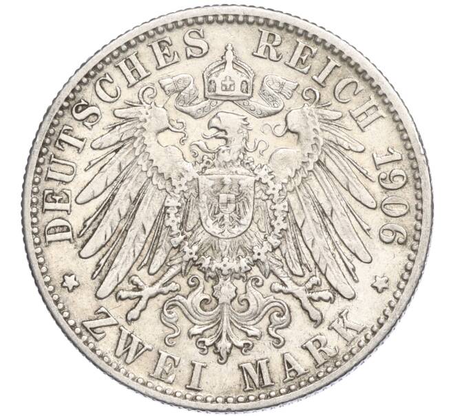 Монета 2 марки 1906 года F Германия (Вюртемберг) (Артикул M2-73982)