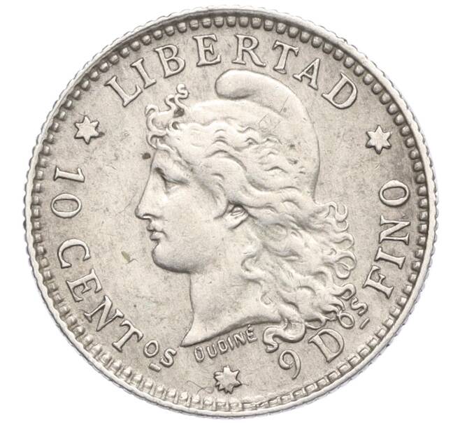 Монета 10 сентаво 1882 года Аргентина (Артикул M2-73988)