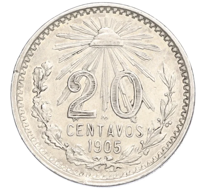 Монета 20 сентаво 1905 года Мексика (Артикул M2-73989)