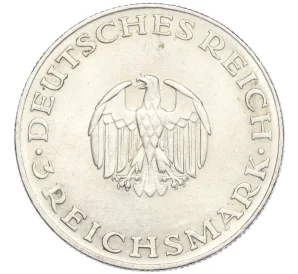 3 рейхсмарки 1929 года D Германия «200 лет со дня рождения Готхольда Лессинга»