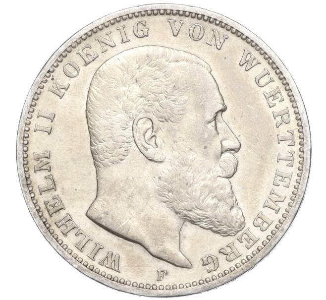 Монета 3 марки 1909 года F Германия (Вюртемберг) (Артикул M2-74000)