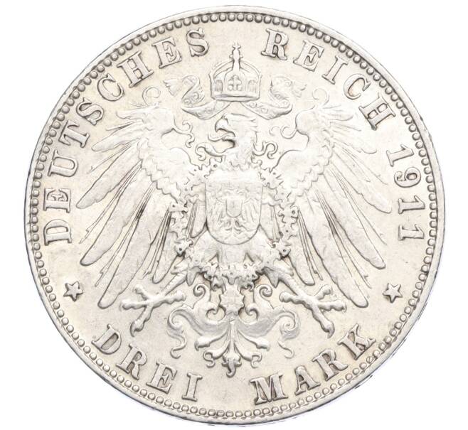 Монета 3 марки 1911 года D Германия (Бавария) (Артикул M2-74007)