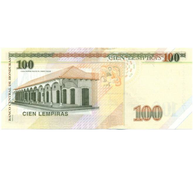 Банкнота 100 лемпир 2019 года Гондурас (Артикул: B2-13095) — Фото №2