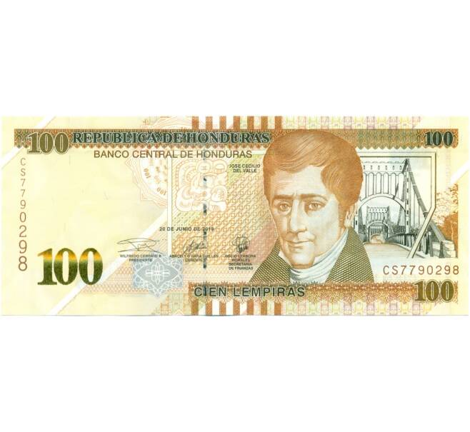 Банкнота 100 лемпир 2019 года Гондурас (Артикул B2-13098)