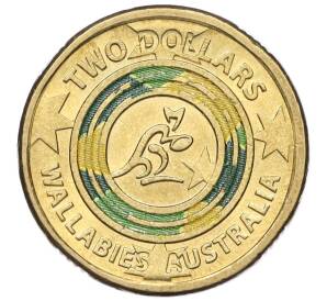 2 доллара 2019 года Австралия «Чемпионат мира по регби 2019 — Валлаби»