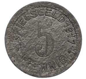 5 пфеннигов 1917 года Германия — город Эльберфельд (Нотгельд) — Фото №2