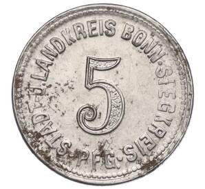 5 пфеннигов 1918 года Германия — город Бонн (Нотгельд) — Фото №2