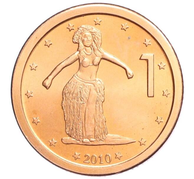 Монета 1 цент 2010 года Острова Кука (Артикул M2-74019)