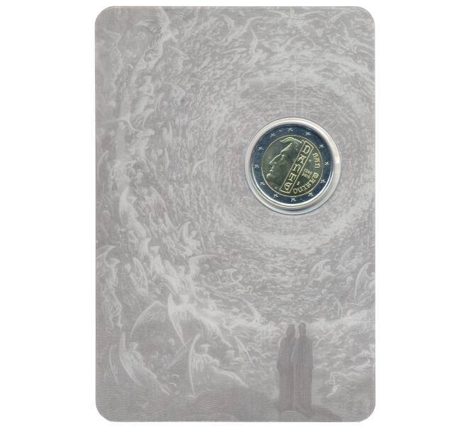 Монета 2 евро 2015 года Сан-Марино «750 лет со дня рождения Данте Алигьери» (в буклете) (Артикул M2-6893)