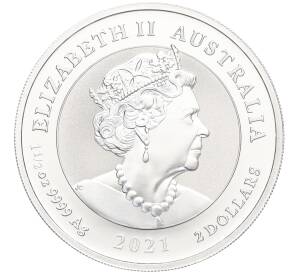 2 доллара 2021 года Австралия «Австралийский утконос»
