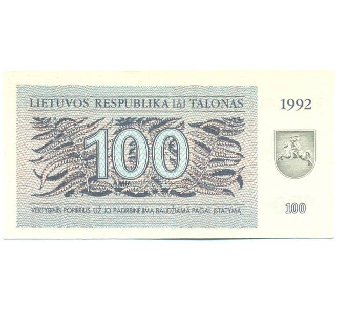 Банкнота 100 талонов 1992 года Литва (Артикул: K12-11177) — Фото №2