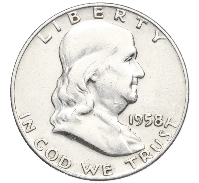 Монета 1/2 доллара (50 центов) 1958 года D США (Артикул M2-74095)