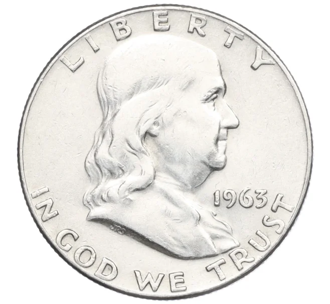 Монета 1/2 доллара (50 центов) 1963 года D США (Артикул M2-74106)