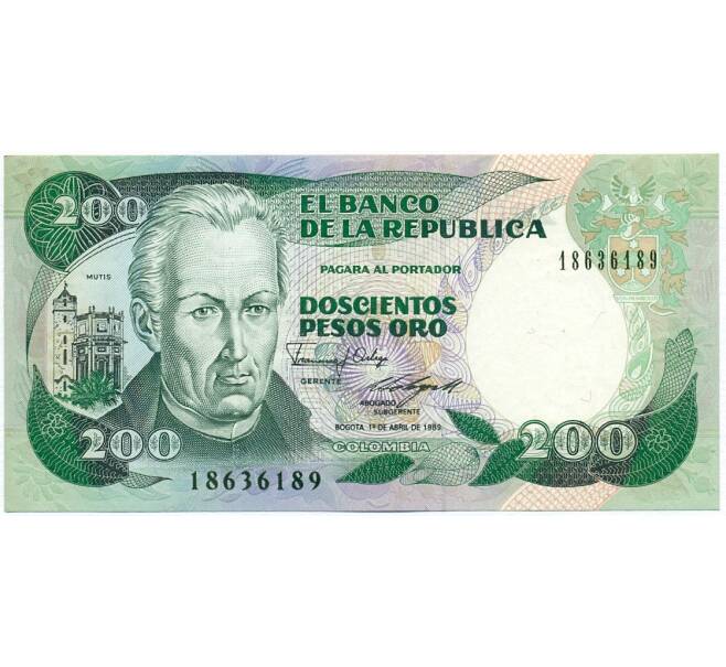 Банкнота 200 песо 1989 года Колумбия (Артикул K12-11320)