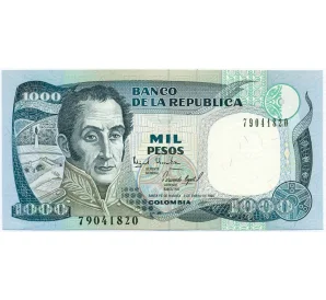 1000 песо 1994 года Колумбия