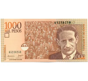 1000 песо 2005 года Колумбия