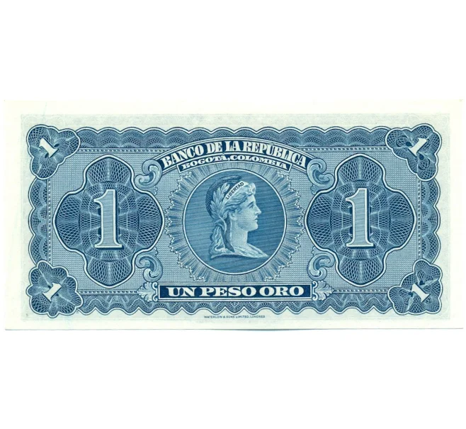 Банкнота 1 песо 1953 года Колумбия (Артикул K12-11329)