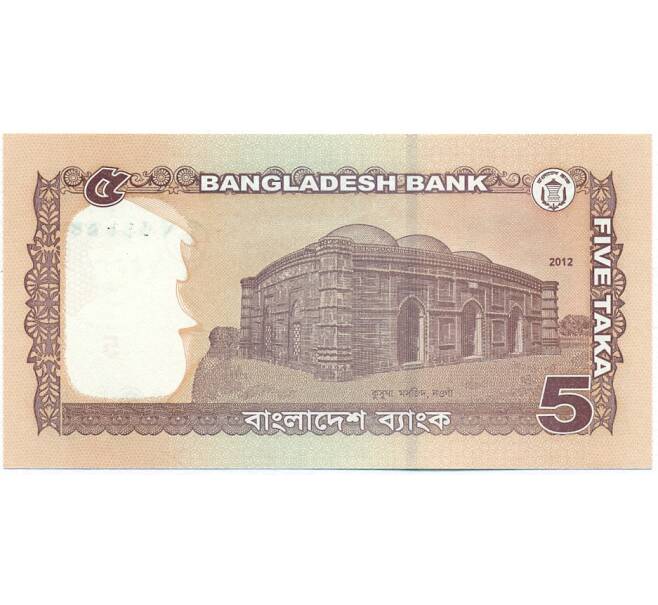 Банкнота 5 така 2012 года Бангладеш (Артикул K12-11364)