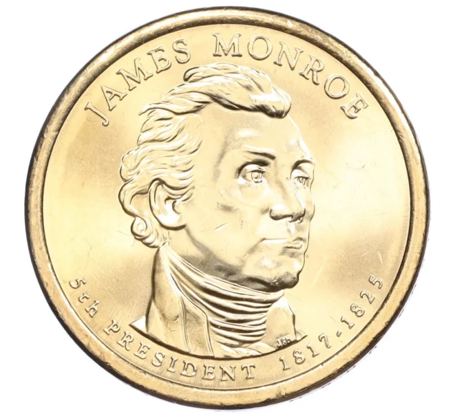 Монета 1 доллар 2008 года США (P) «5-й президент США Джеймс Монро» (Артикул M2-74132)