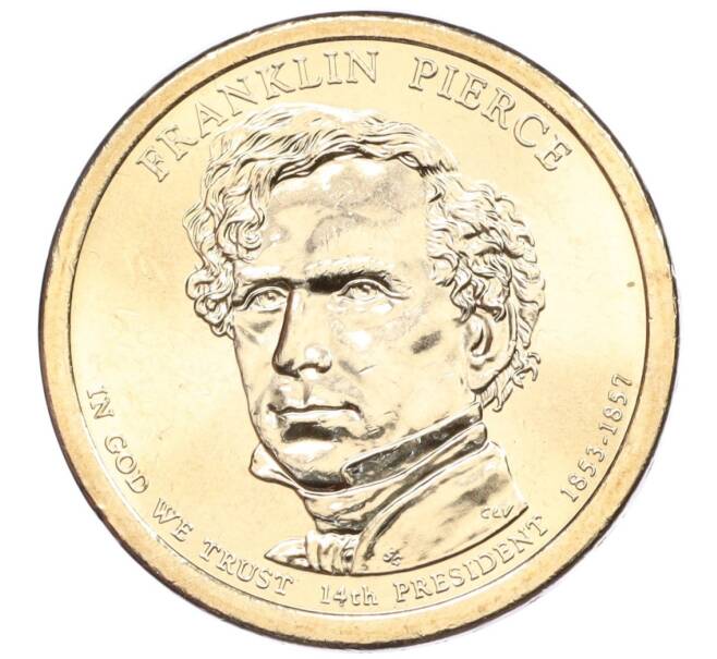 Монета 1 доллар 2010 года США (P) «14-й президент США Франклин Пирс» (Артикул M2-74147)