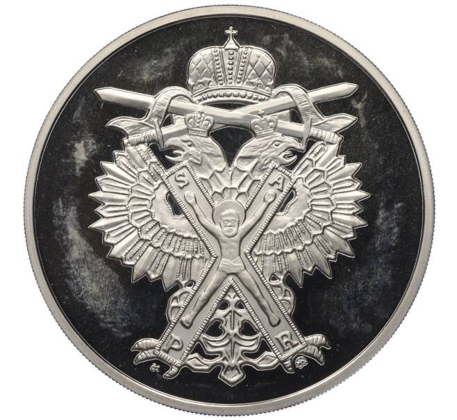 Медаль (жетон) 1996 года ММД «300-летие Российского военно-морского флота — Битва при Гангуте 1714 года» (Артикул K12-11466)