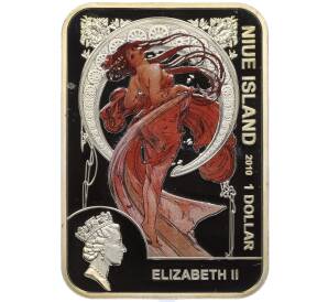 1 доллар 2010 года Ниуэ «Известные художники — Альфонс Муха» — Фото №2