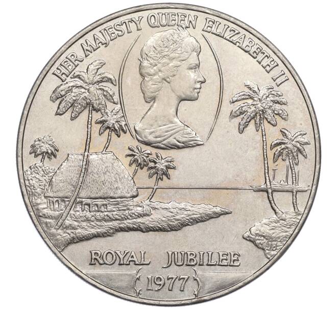 Монета 1 тала 1977 года Западное Самоа «25 лет правления Королевы Елизаветы II» (Артикул K12-11559)