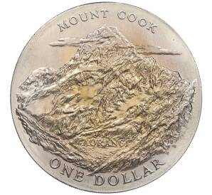 1 доллар 1970 года Новая Зеландия «Гора Кука» — Фото №1