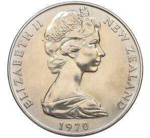 1 доллар 1970 года Новая Зеландия «Гора Кука» — Фото №2